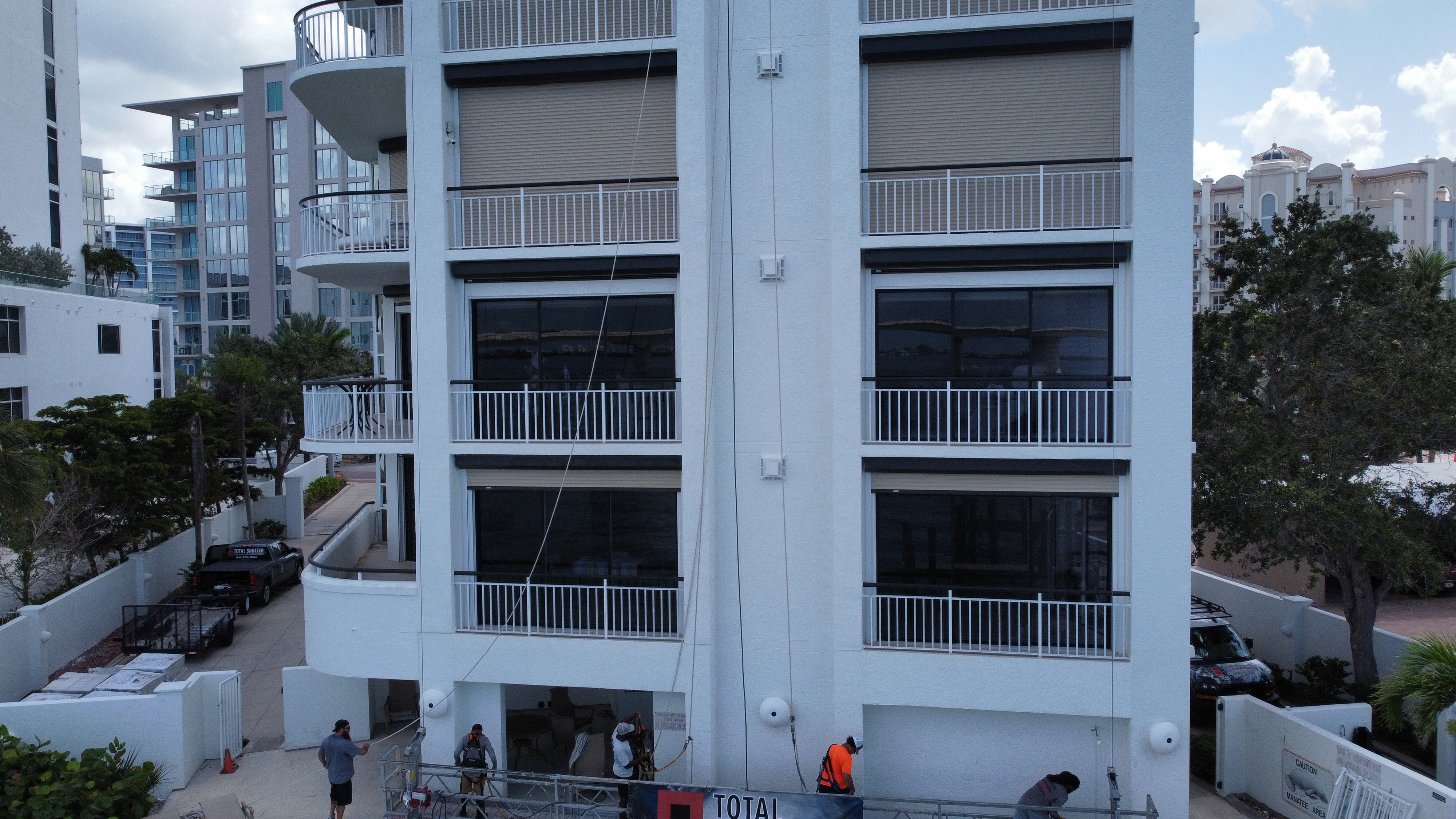 Downtown Sarasota High-Rise — Drone View