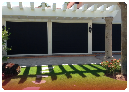Clean and maintained patio with hurricane screens